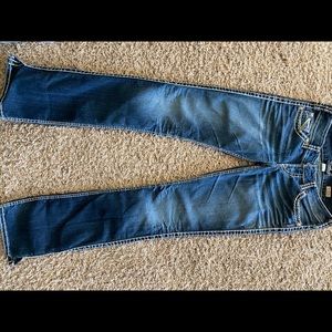 Silver Mackenzie Slim Bootcut Jeans.
